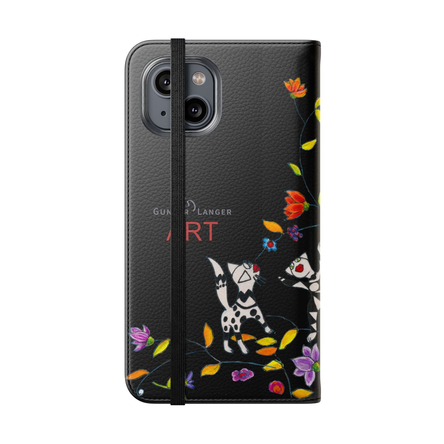 Flip Cases - Motiv: Waldnymphen, Schwarz, Seifenblasen