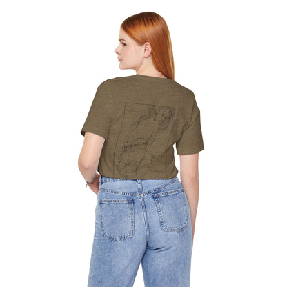 Unisex Jersey Short Sleeve Tee - Motiv: Rückseite Giselle, Kasten, H 40 cm