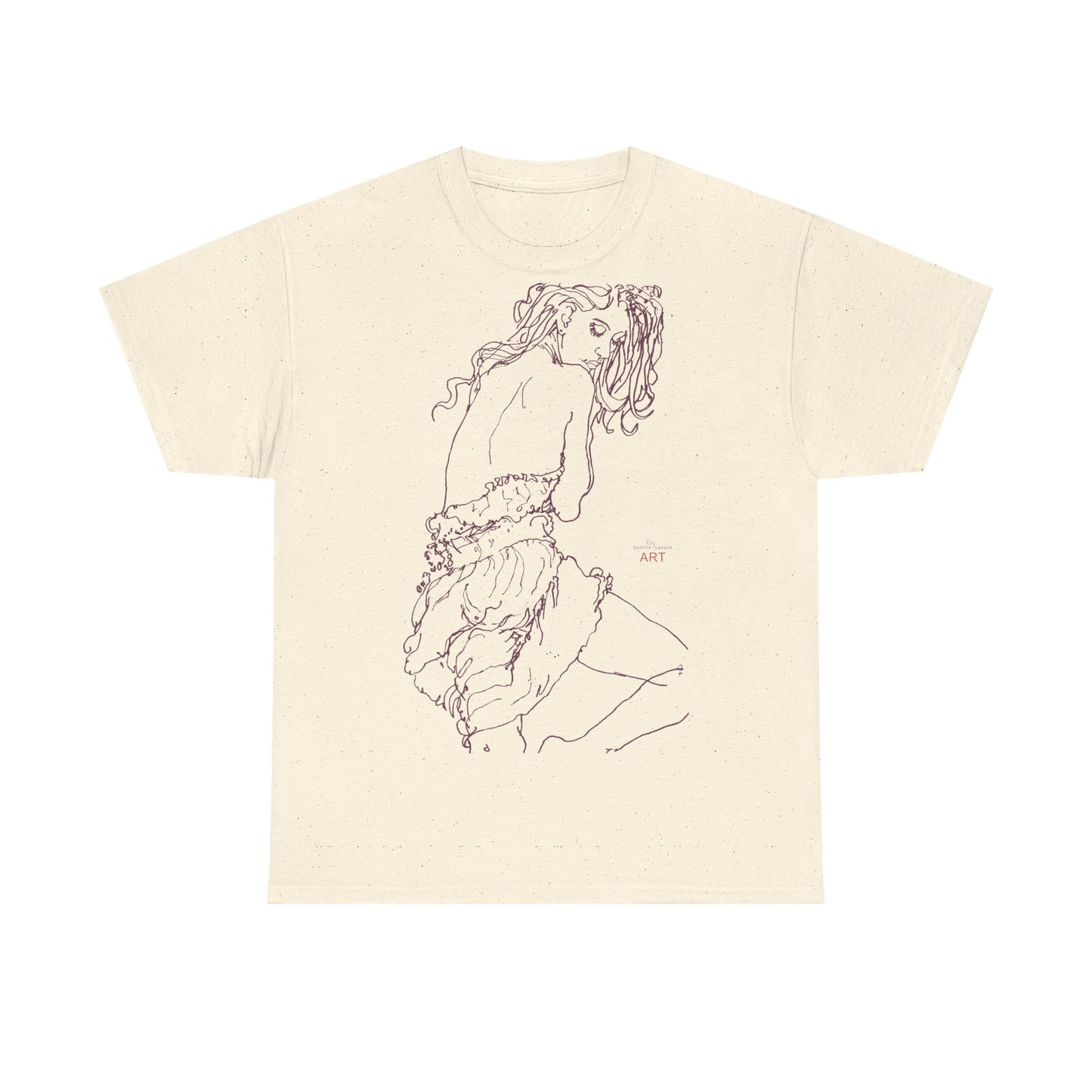 Unisex Heavy Cotton Tee - Motiv: Front Giselle violett-braun