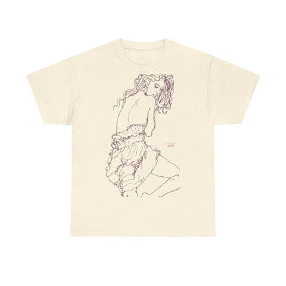 Unisex Heavy Cotton Tee - Motiv: Front Giselle violett-braun