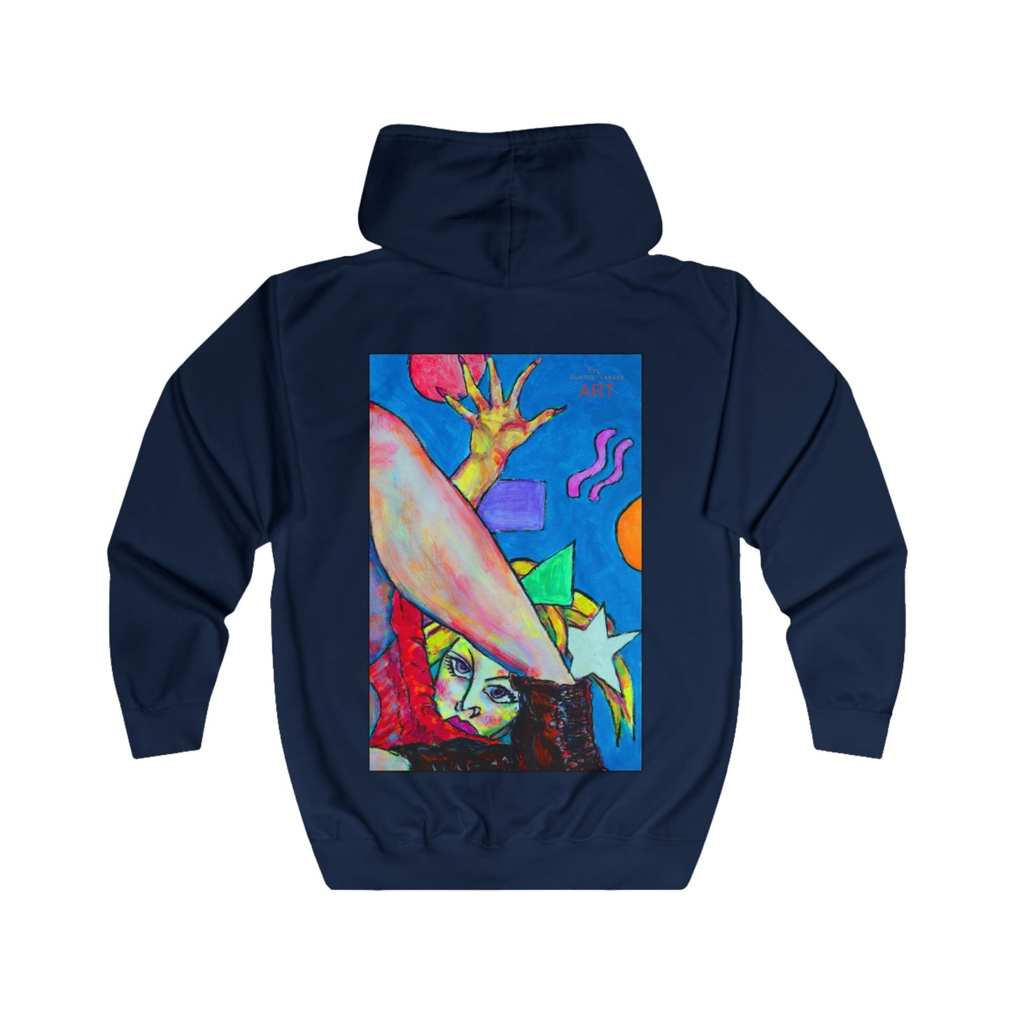 Unisex Full Zip Hoodie - Motiv: Frontseite Sophia & Rückseite Party