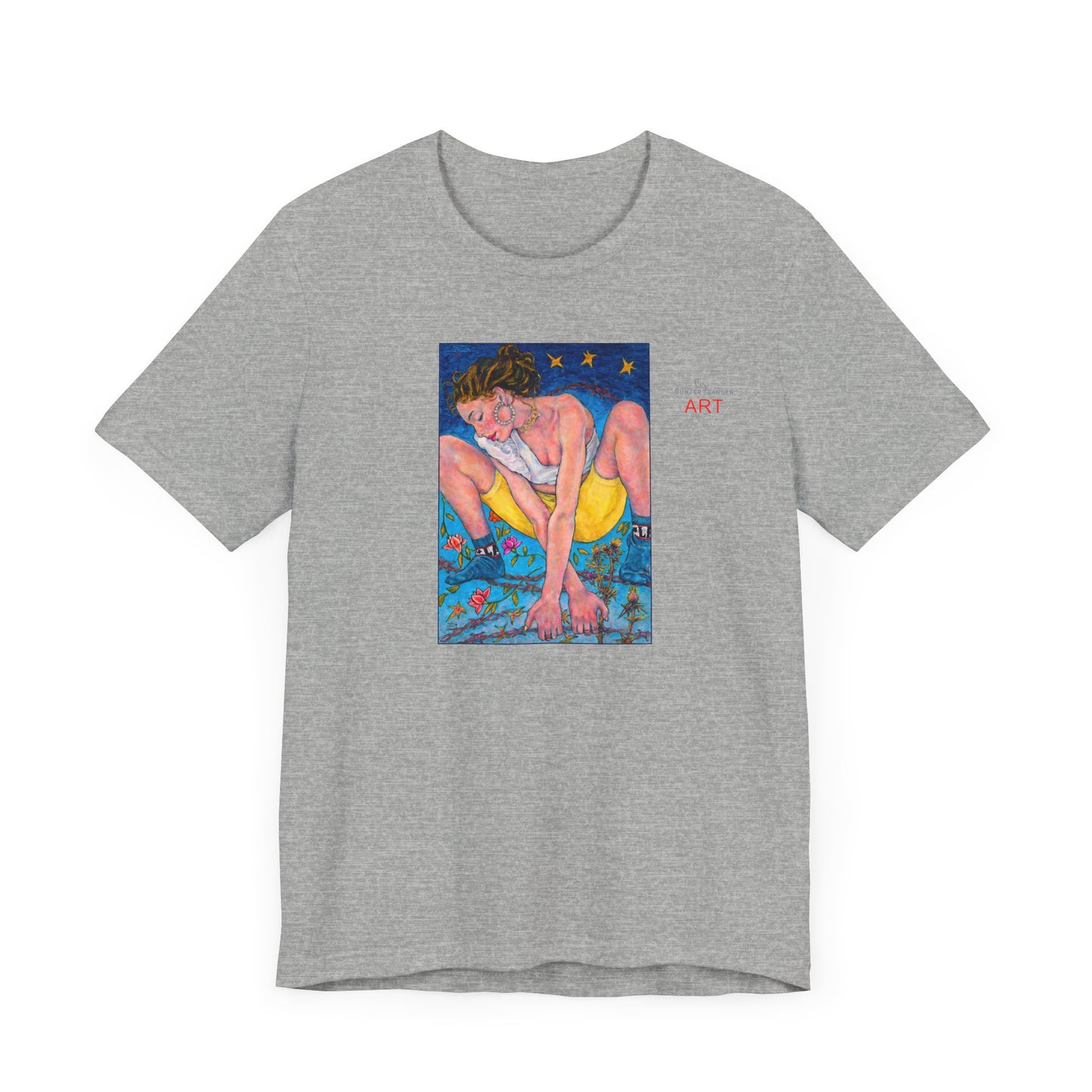 Unisex Jersey Short Sleeve Tee - Motiv: Front Alva, H 26 cm & Rückseite Alva, H 41 cm