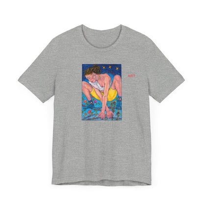 Unisex Jersey Short Sleeve Tee - Motiv: Front Alva, H 26 cm & Rückseite Alva, H 41 cm