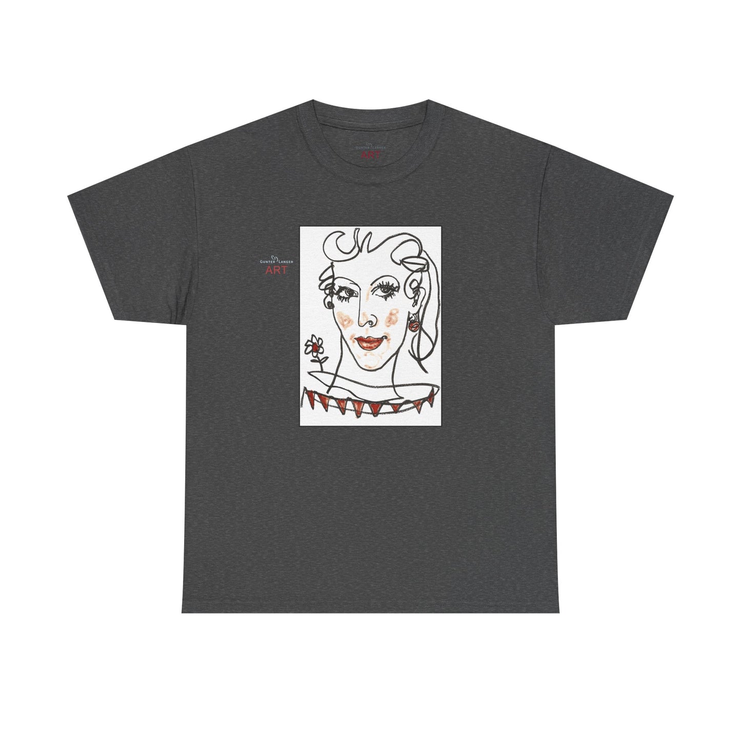 Unisex Heavy Cotton Tee - Motiv:  Front Lina, Neck Label
