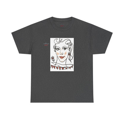 Unisex Heavy Cotton Tee - Motiv:  Front Lina, Neck Label