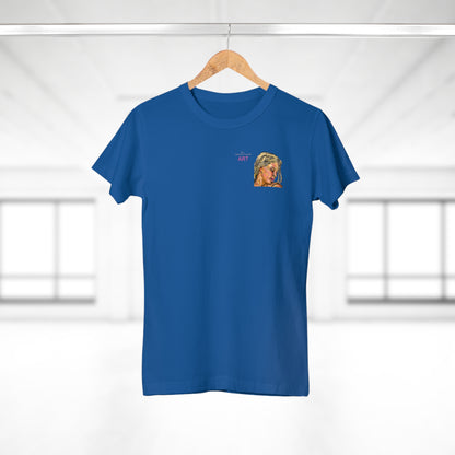 Single Jersey Women's T-shirt- dunkel - Motiv: Erna, Ausschnitt, H 8 cm