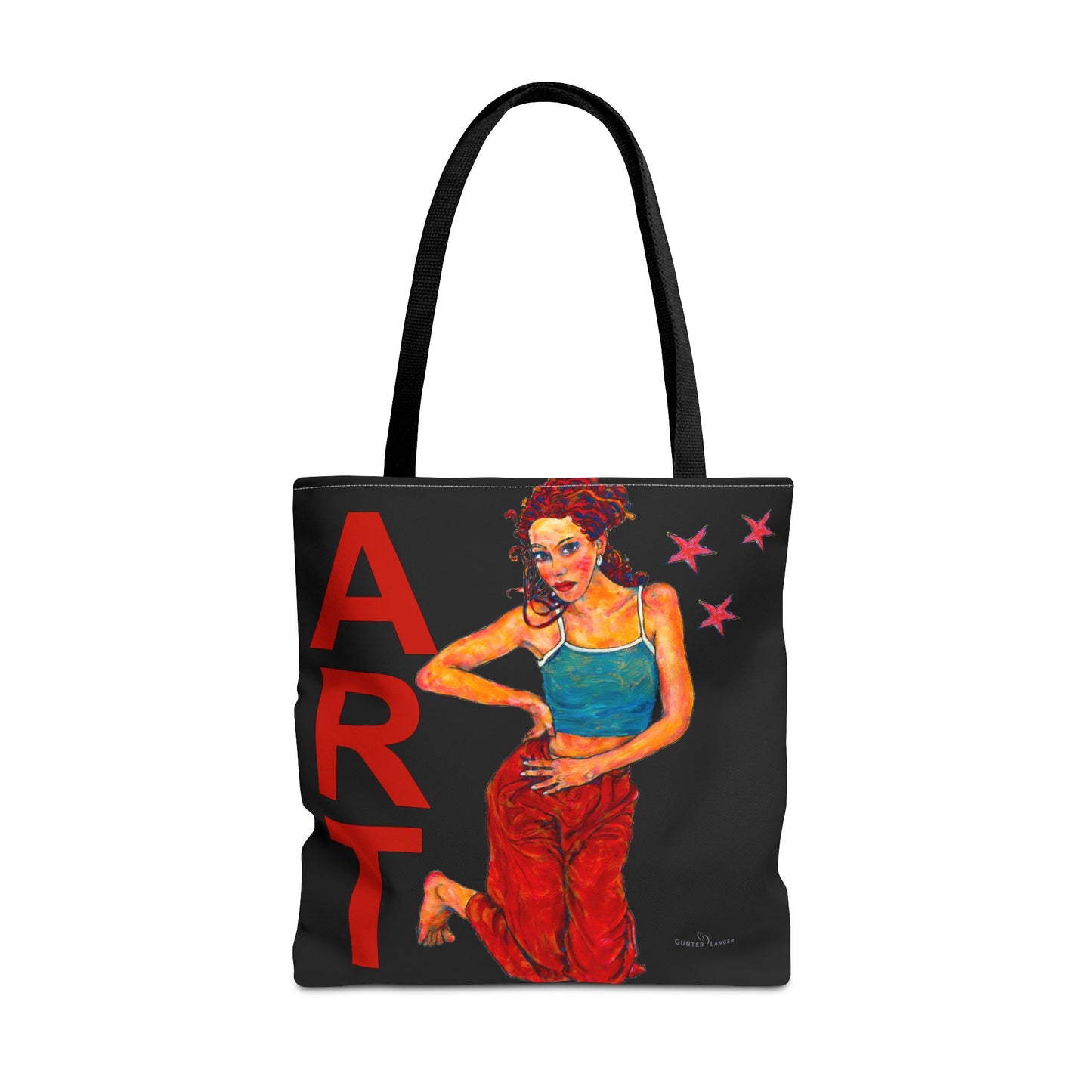 Tote Bag (AOP) - Motiv: Lea, Schwarz
