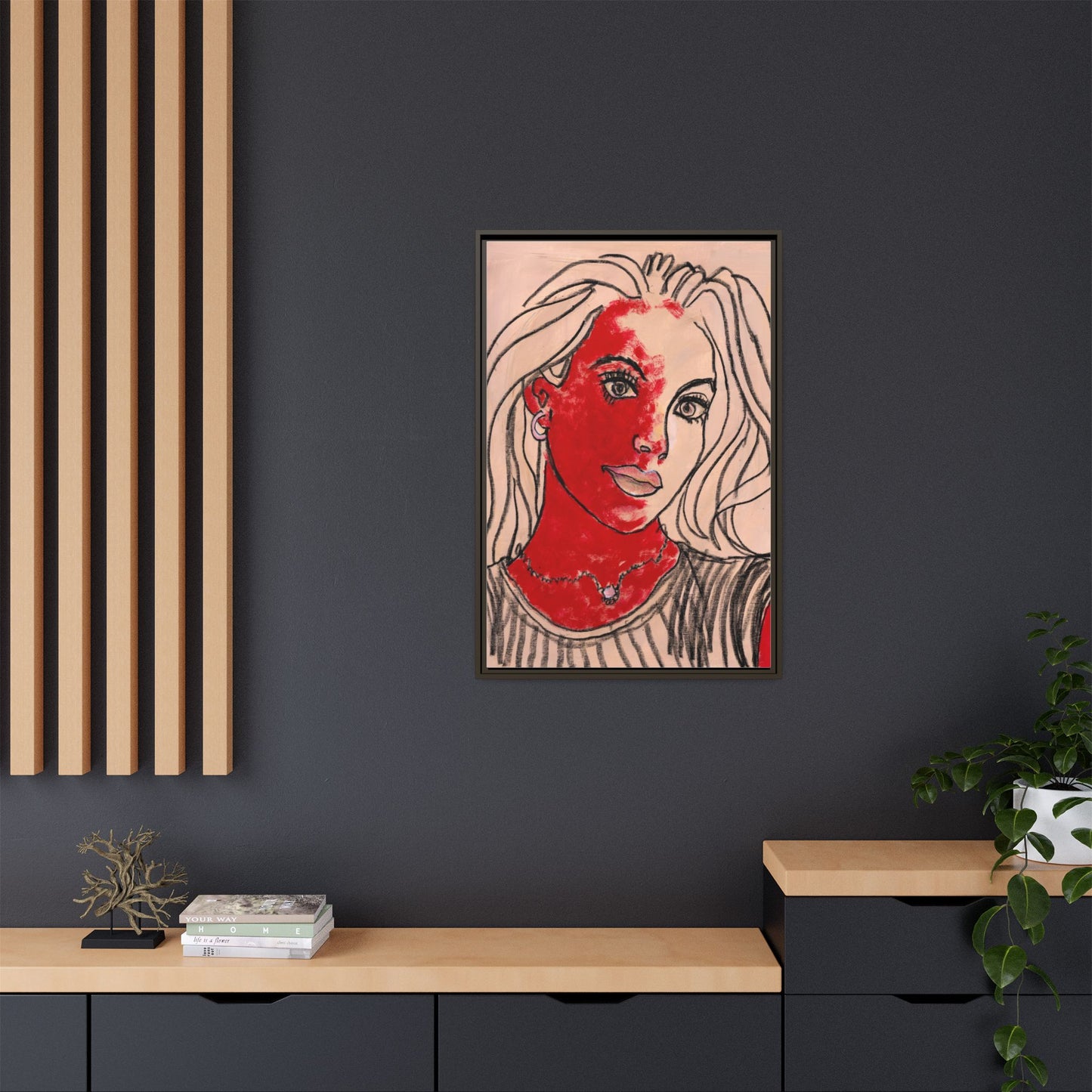 Matte Canvas, Framed (Multi-color) - Motiv: Christina, H 91,4 cm bis 152,4 cm