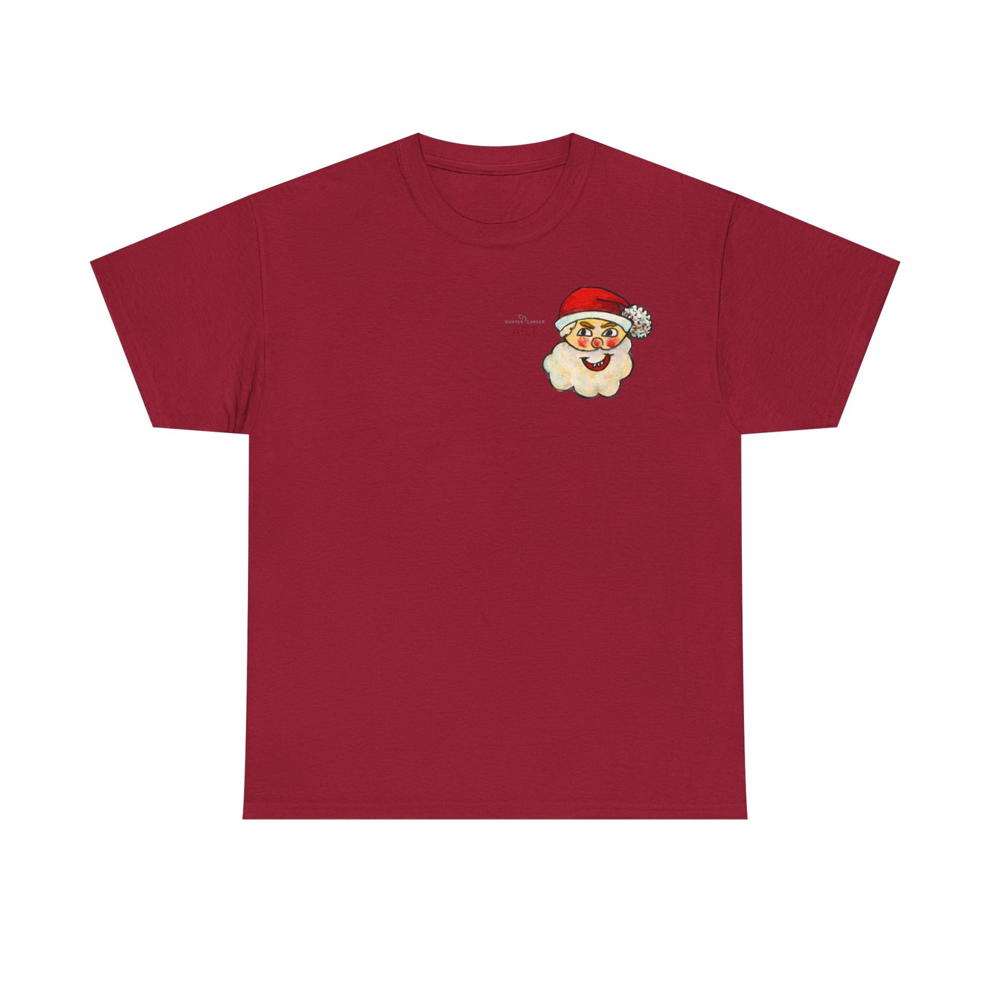 Unisex Heavy Cotton Tee - Motiv: Weihnachtsmann, H 13 cm