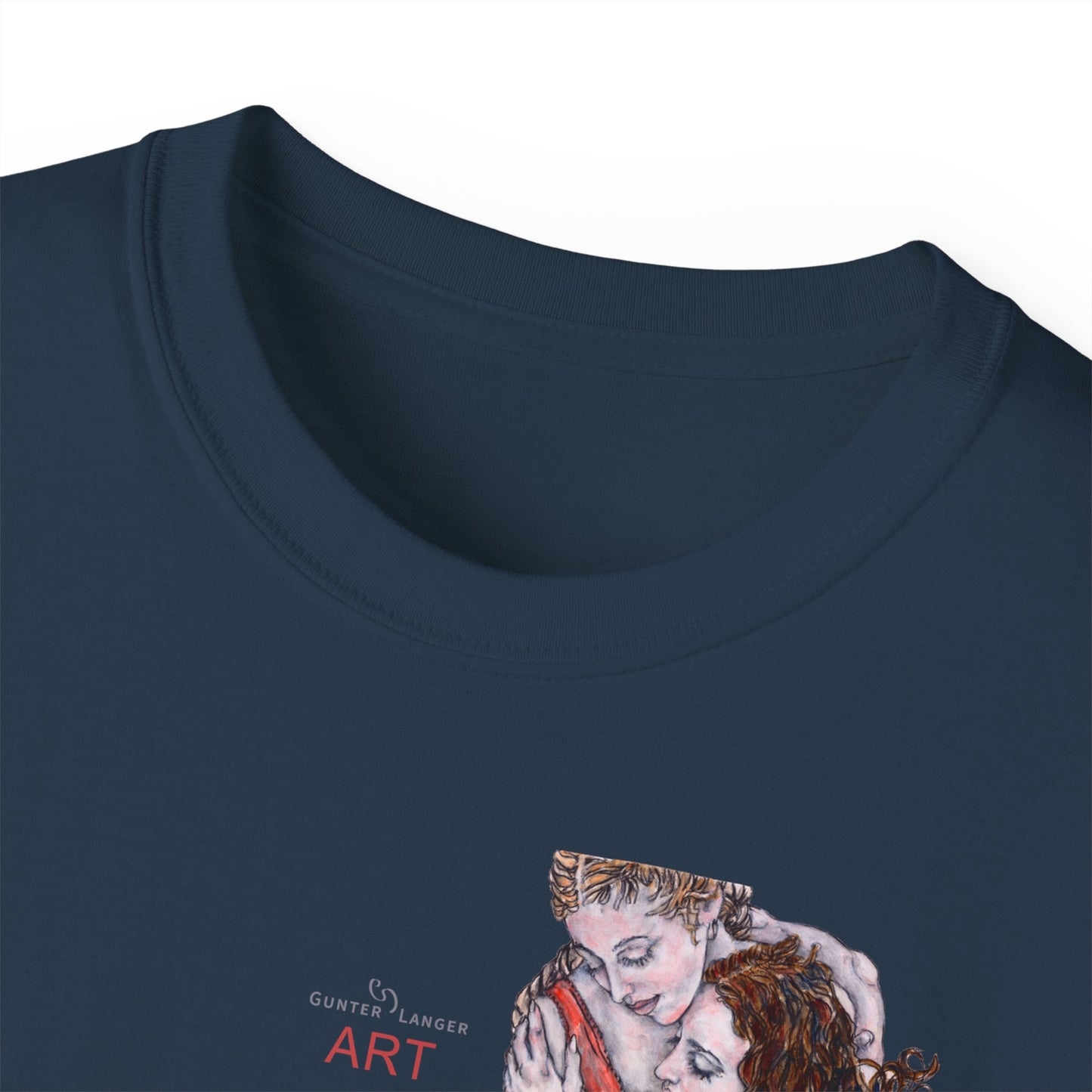 Unisex Ultra Cotton Tee - Mutter und Tochter - Motiv Bei dir (klein) & Bei dir (groß)