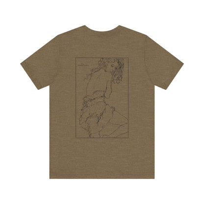 Unisex Jersey Short Sleeve Tee - Motiv: Rückseite Giselle, Kasten, H 40 cm