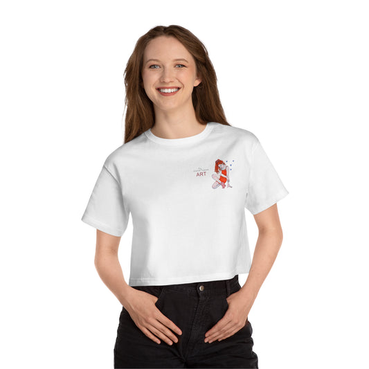 Champion Women's Heritage Cropped T-Shirt - Motiv: Front Julia, H 9 cm