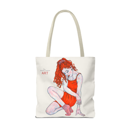 Tote Bag (AOP) - Motiv: Front Julia & Rückseite Julia 41,44cm Beige