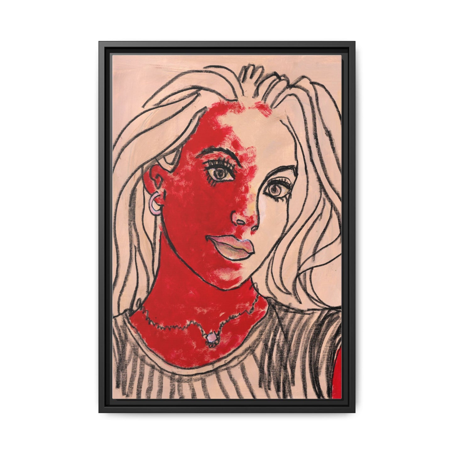 Matte Canvas, Framed (Multi-color) - Motiv: Christina, H 45,72 bis 76,20 cm