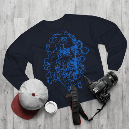 Unisex Crew Neck Sweatshirt (EU) - Motiv Montenegro (blau) & Montenegro (rot)