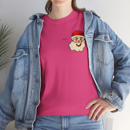 Unisex Heavy Cotton Tee - Motiv: Weihnachtsmann, H 13 cm