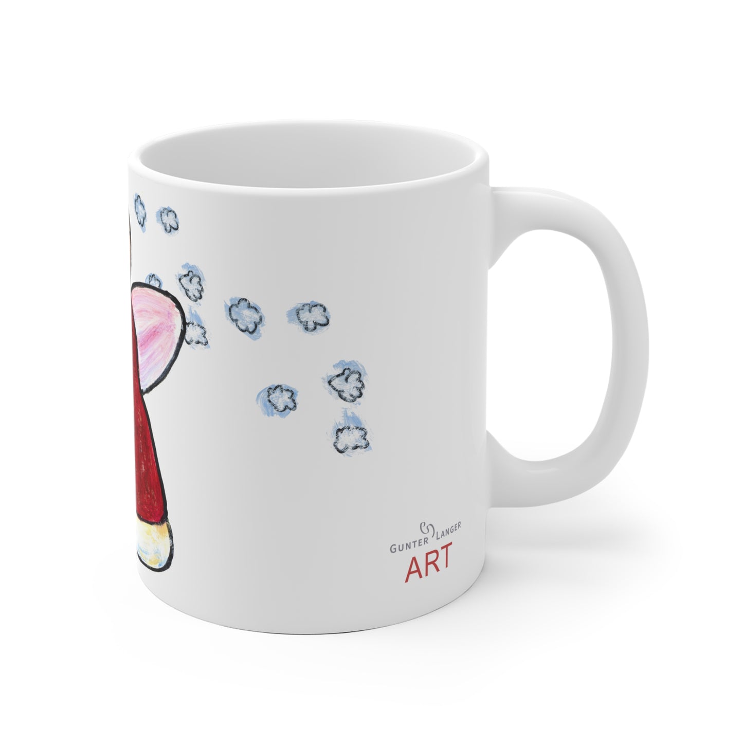 Ceramic Mug (EU) - Motiv: Engel 2, Schneeflocken