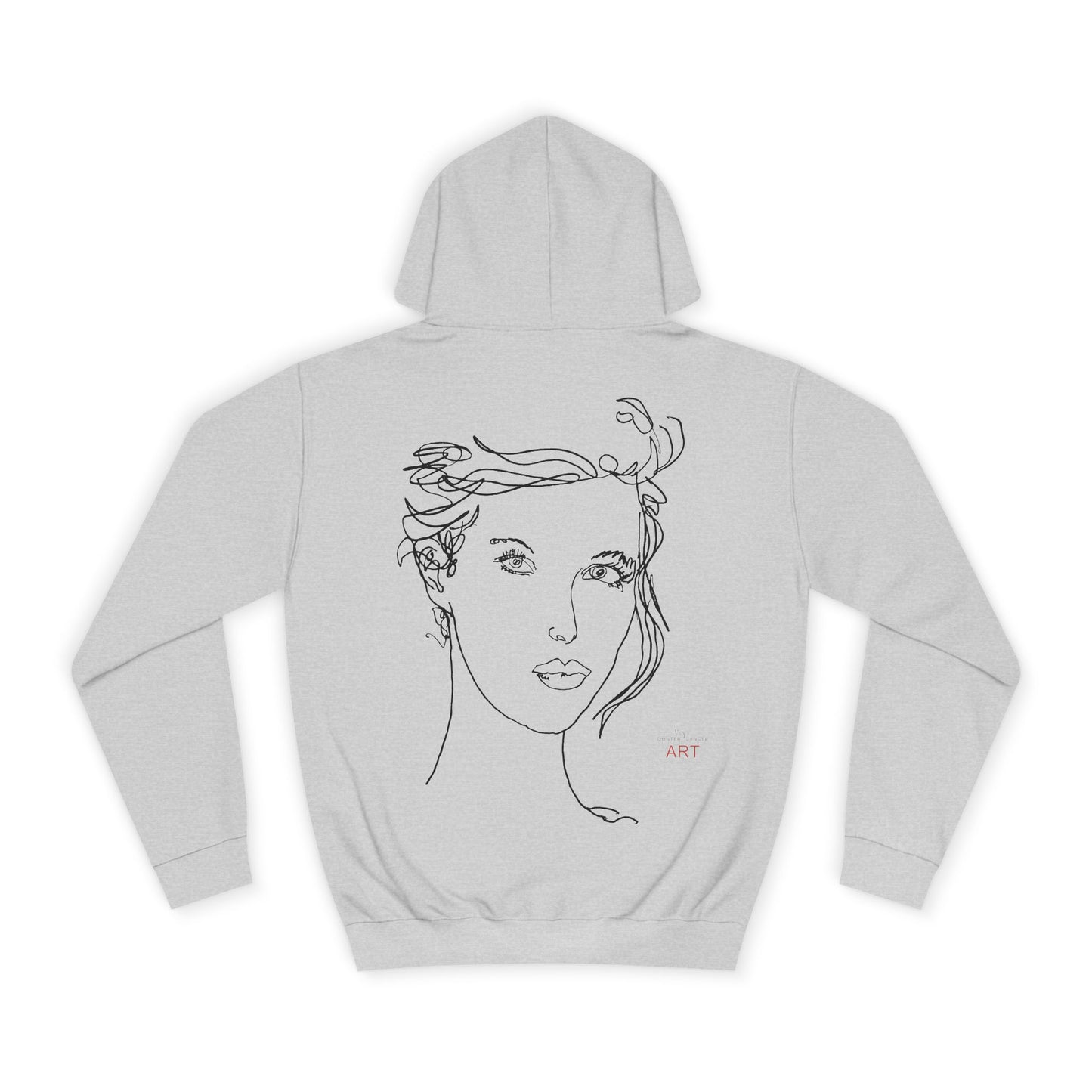 Unisex College Hoodie - Motiv: Front Helena (klein) H 12,3 cm & Rückseite Helena H 49,7 cm