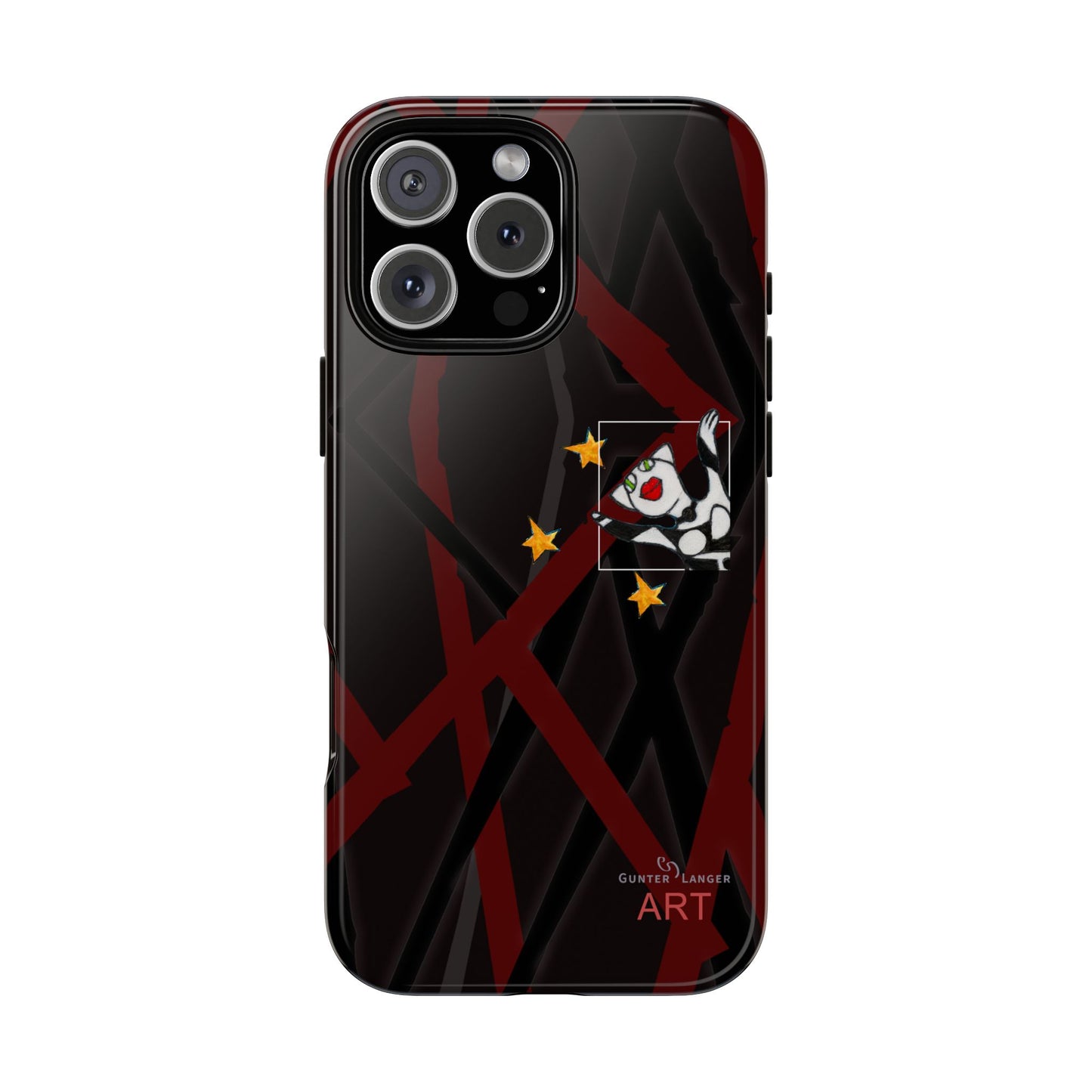 Tough Cases - iPhone - Motiv:  "Miau" klein H 8 cm, Sternenhimmel, Mikado3