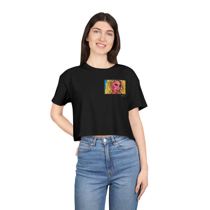 Women's Crop Tee - Motiv: Front "Maria" H 8,6 cm & Rückseite "Maria" (Ausschnitt) H 24,8 cm