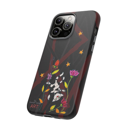 Tough Cases - iPhone - Motiv: Katze schwebt und Ranken, H 7,73 cm, Mikado3