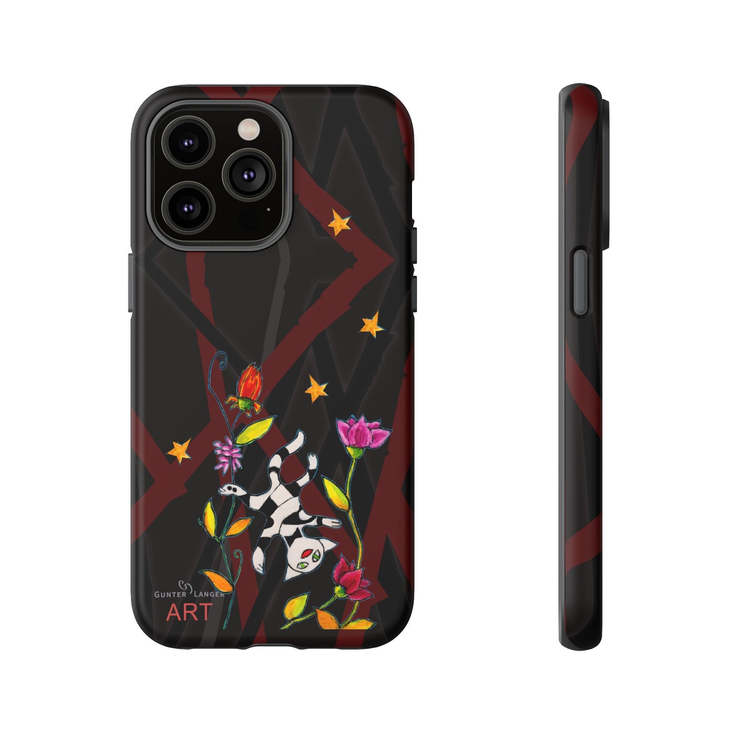 Tough Cases - iPhone - Motiv: Katze schwebt und Ranken, H 7,73 cm, Mikado3