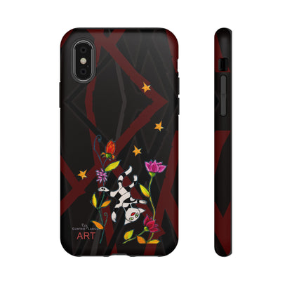 Tough Cases - iPhone - Motiv: Katze schwebt und Ranken, H 7,73 cm, Mikado3