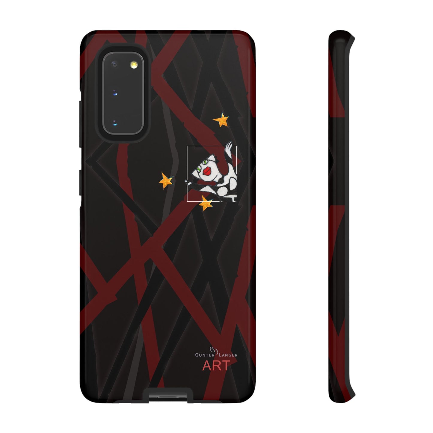 Tough Cases - Google Pixel - Samsung Galaxy - Motiv:  "Miau" klein H 8 cm, Sternenhimmel, Mikado3