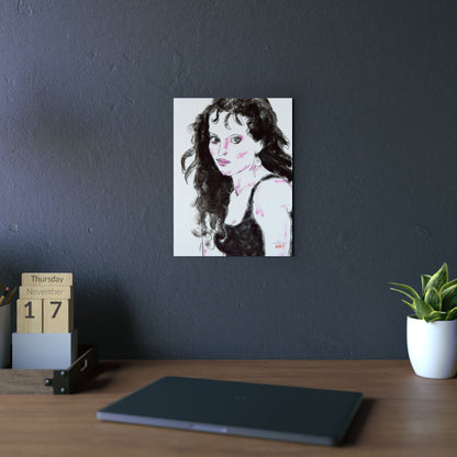 Aluminum Composite Panels -  Motiv: Dame in Schwarz, H 40 cm