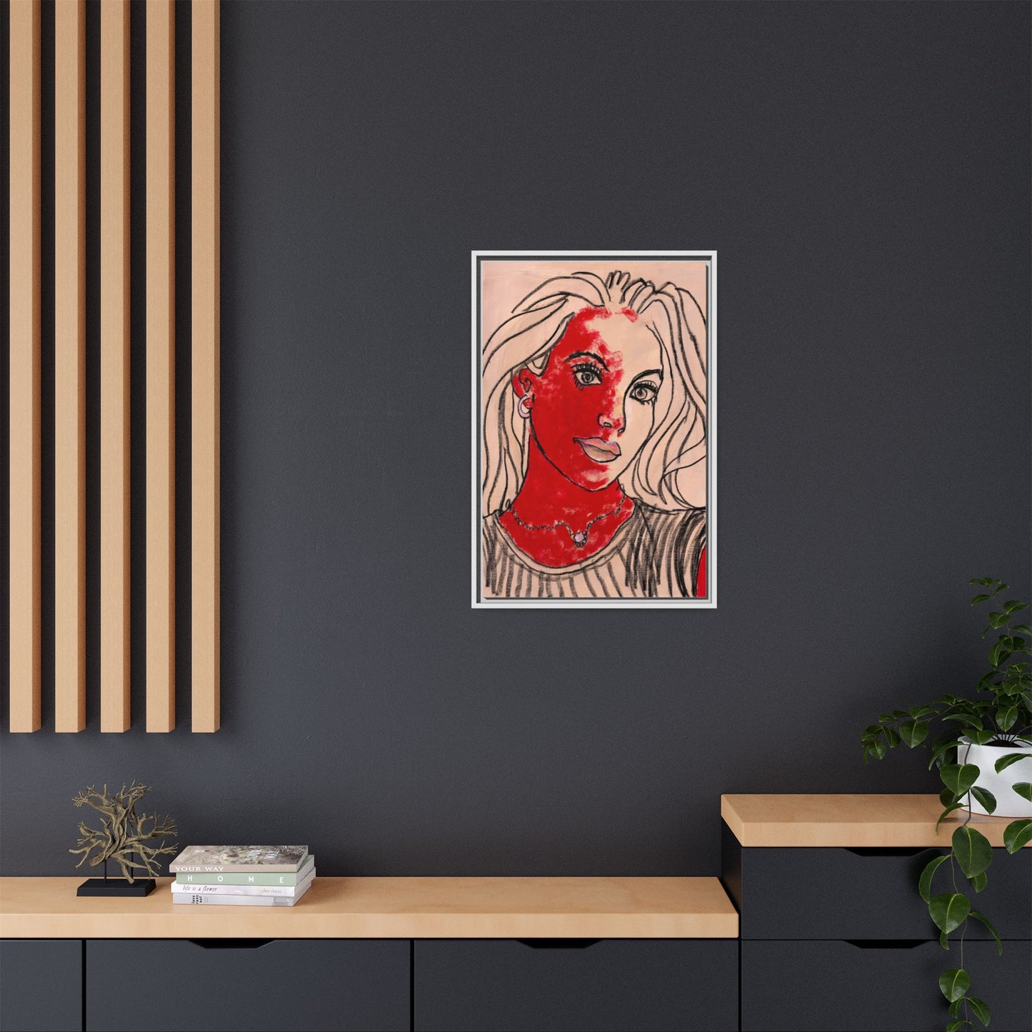 Matte Canvas, Framed (Multi-color) - Motiv: Christina, H 45,72 bis 76,20 cm