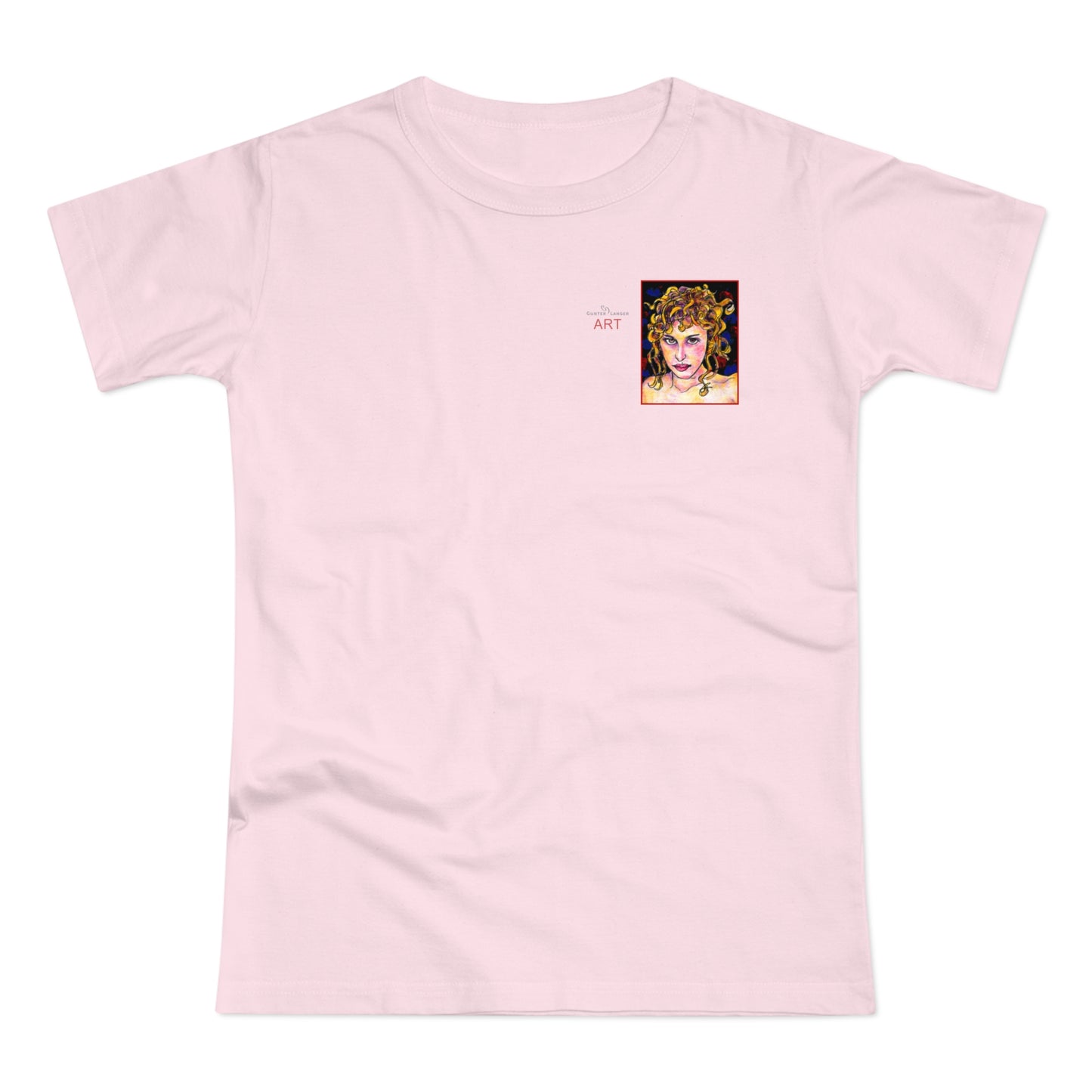 Single Jersey Women's T-shirt - Motiv: Antonietta, Front  H 9 cm & Rückseite H 37 cm