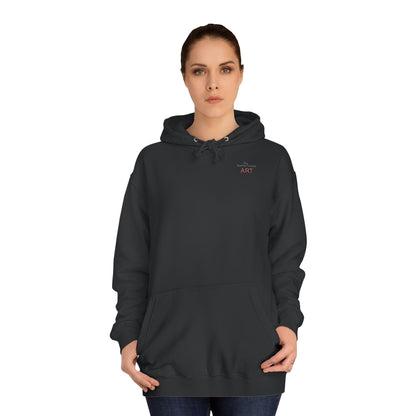 Unisex College Hoodie - Motiv: Frontseite Logo & Rückseite Hanna (violett)
