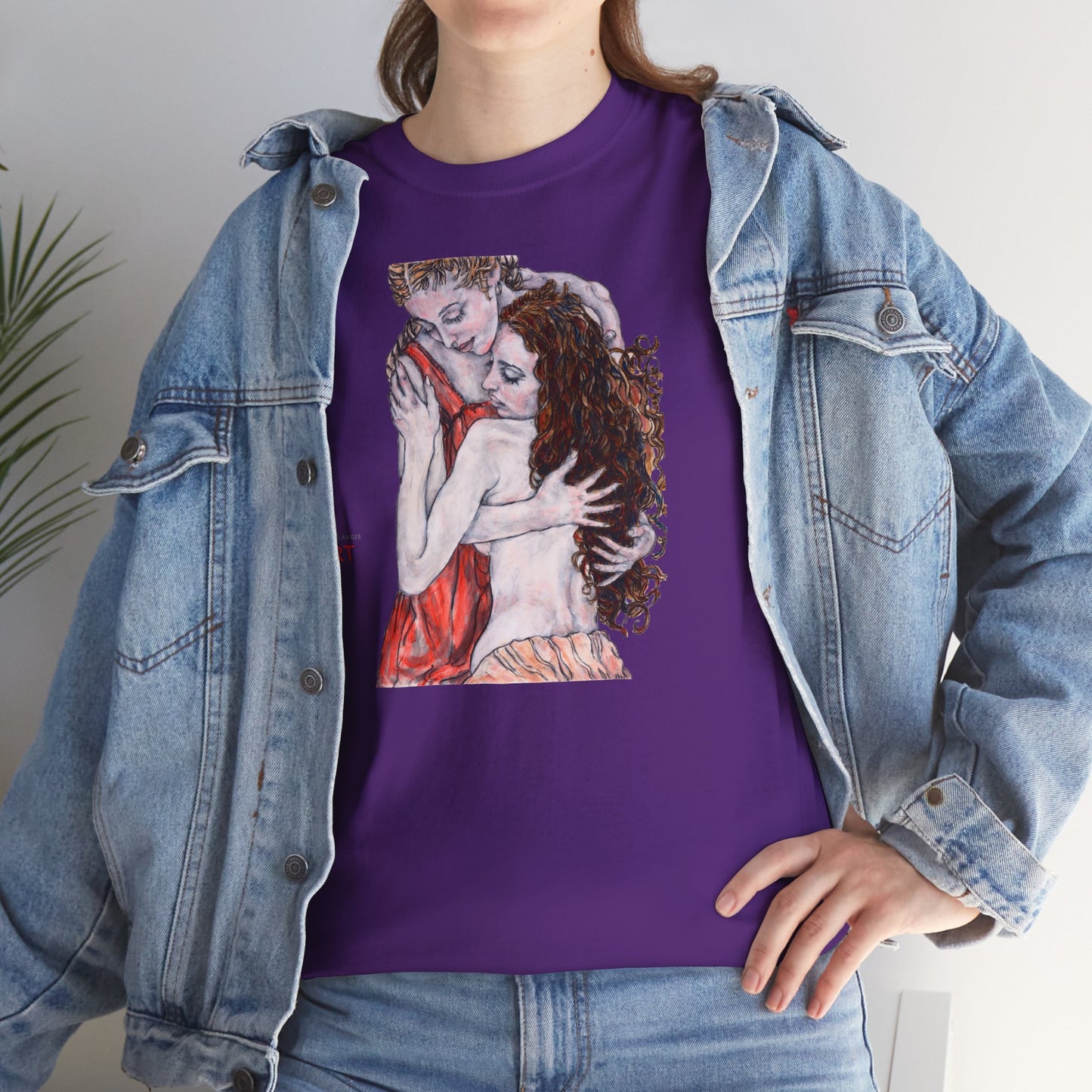 Unisex Heavy Cotton Tee - Mutter und Tochter - Motiv: Front  Bei dir,   H 30 cm