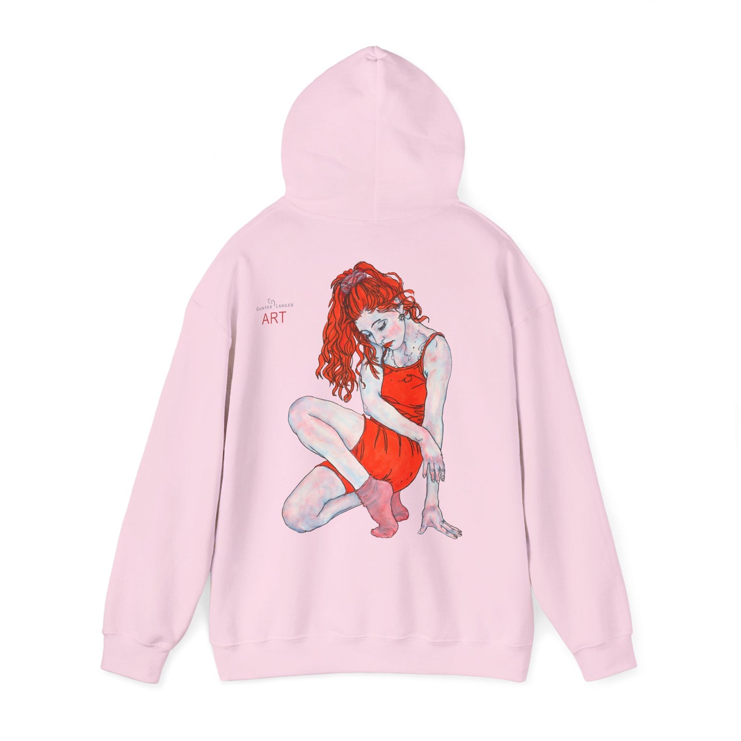 Unisex Heavy Blend™ Hooded Sweatshirt - Motiv: Front Julia (klein 16,5 cm) & Rückseite Julia, H 43 cm