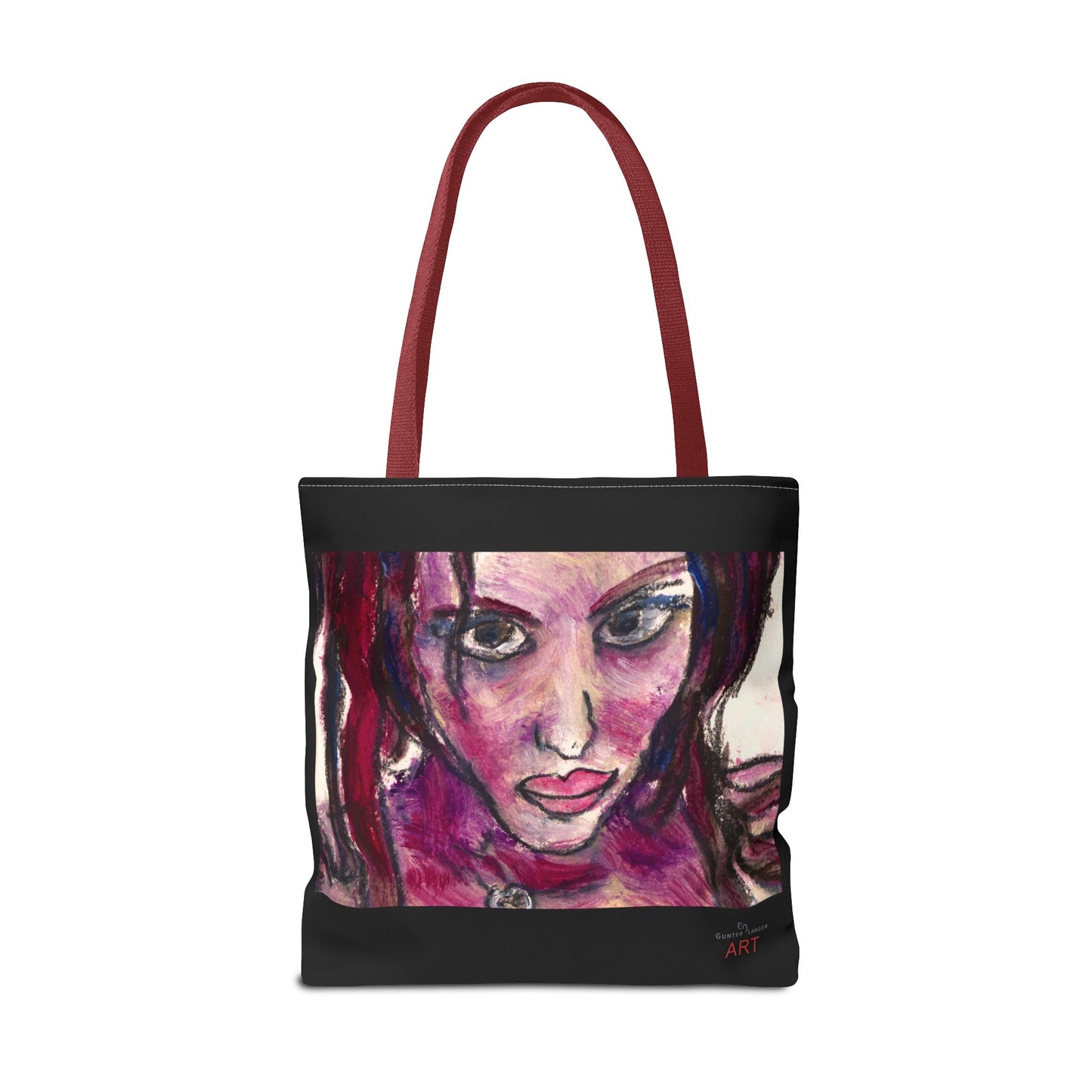 Tote Bag (AOP) - Motiv: Front Lola & Rückseite Lola, Schwarz