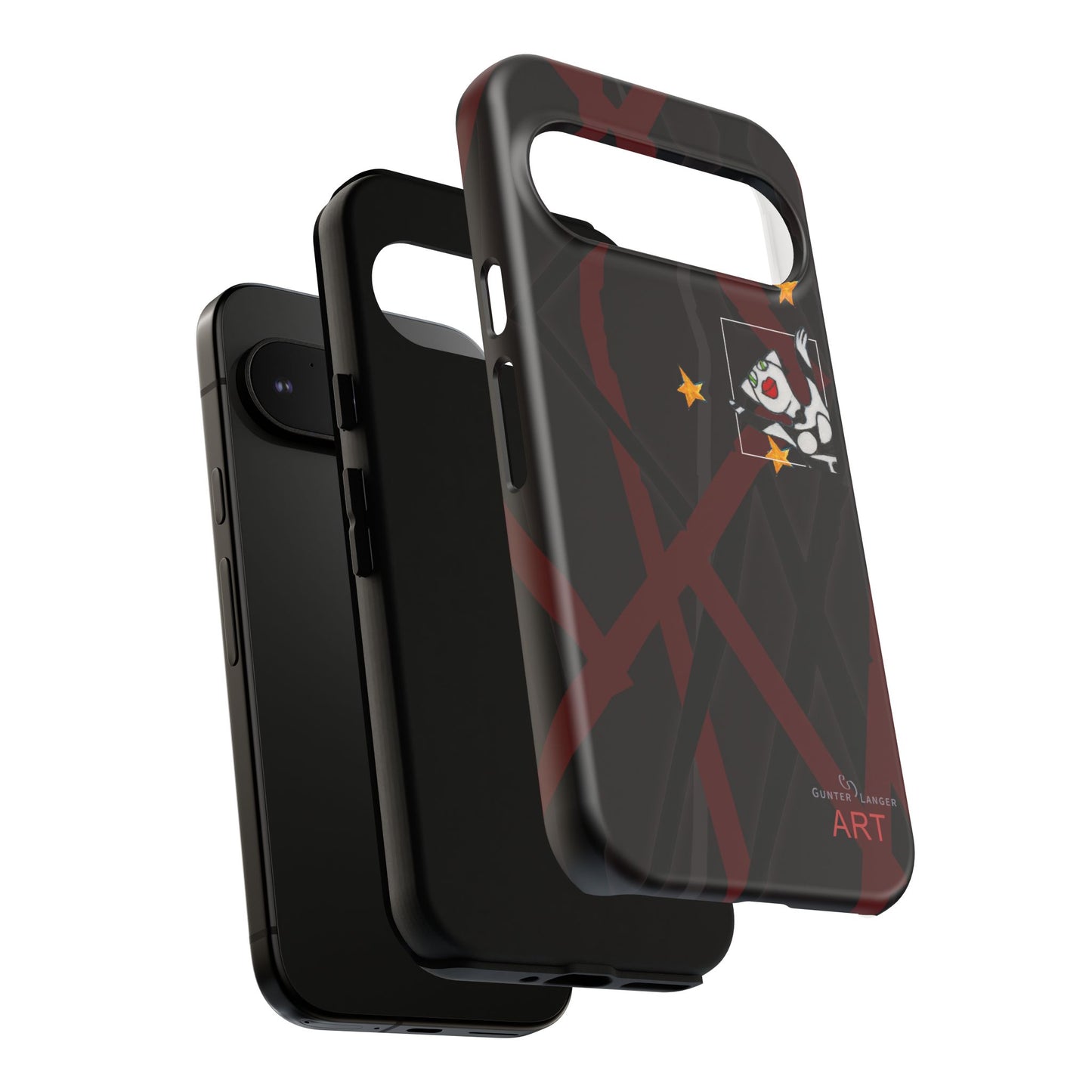 Tough Cases - Google Pixel - Samsung Galaxy - Motiv:  "Miau" klein H 8 cm, Sternenhimmel, Mikado3