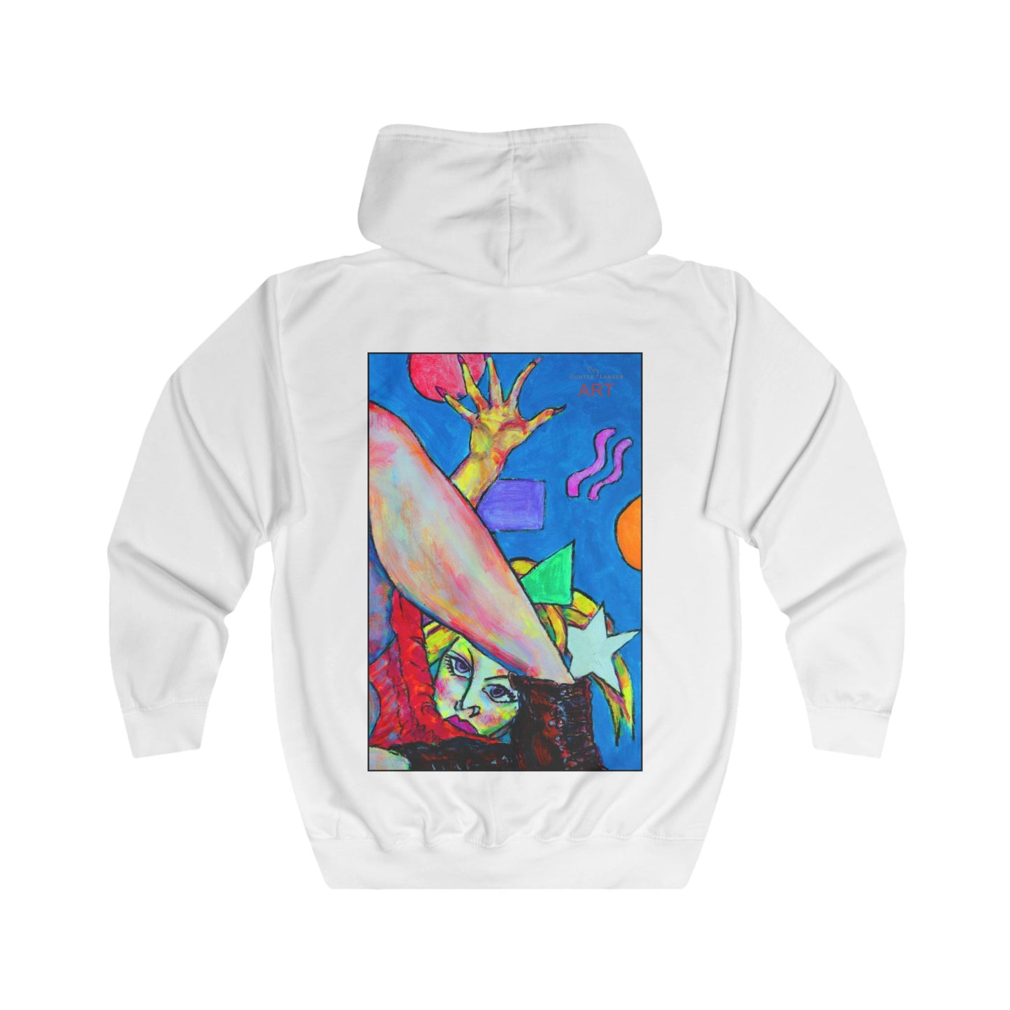 Unisex Full Zip Hoodie - Motiv: Frontseite Sophia & Rückseite Party