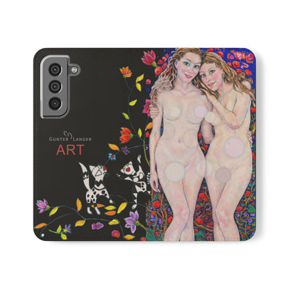 Flip Cases - Motiv: Waldnymphen, Schwarz, Seifenblasen