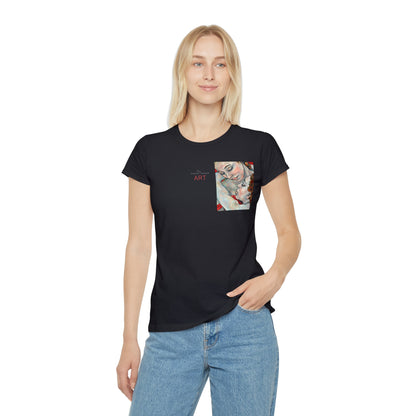 Women's Iconic T-Shirt - Motiv: Nähe (klein) & Nähe (groß)