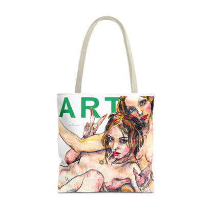 Tote Bag (AOP) - Motiv: Camilla - Leni & Romina, Weiß