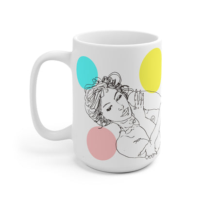 Ceramic Mug (EU) - Motiv: Leonie transparent, Farbkreise