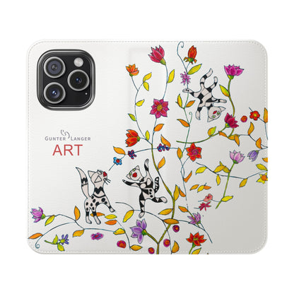 Flip Cases - Motiv: Drei Karierte Katzen auf weiß