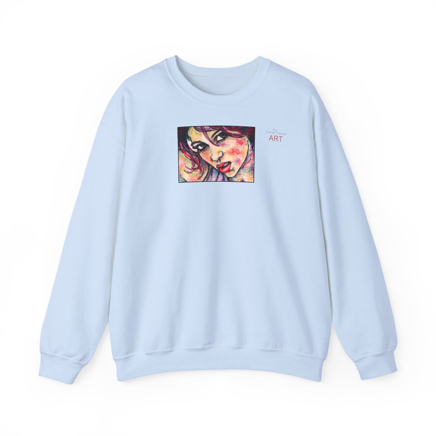 Unisex Heavy Blend™ Crewneck Sweatshirt - Motiv: Front Siegesgöttin, H12 cm (klein) & Rückseite Siegesgöttin, H43 cm