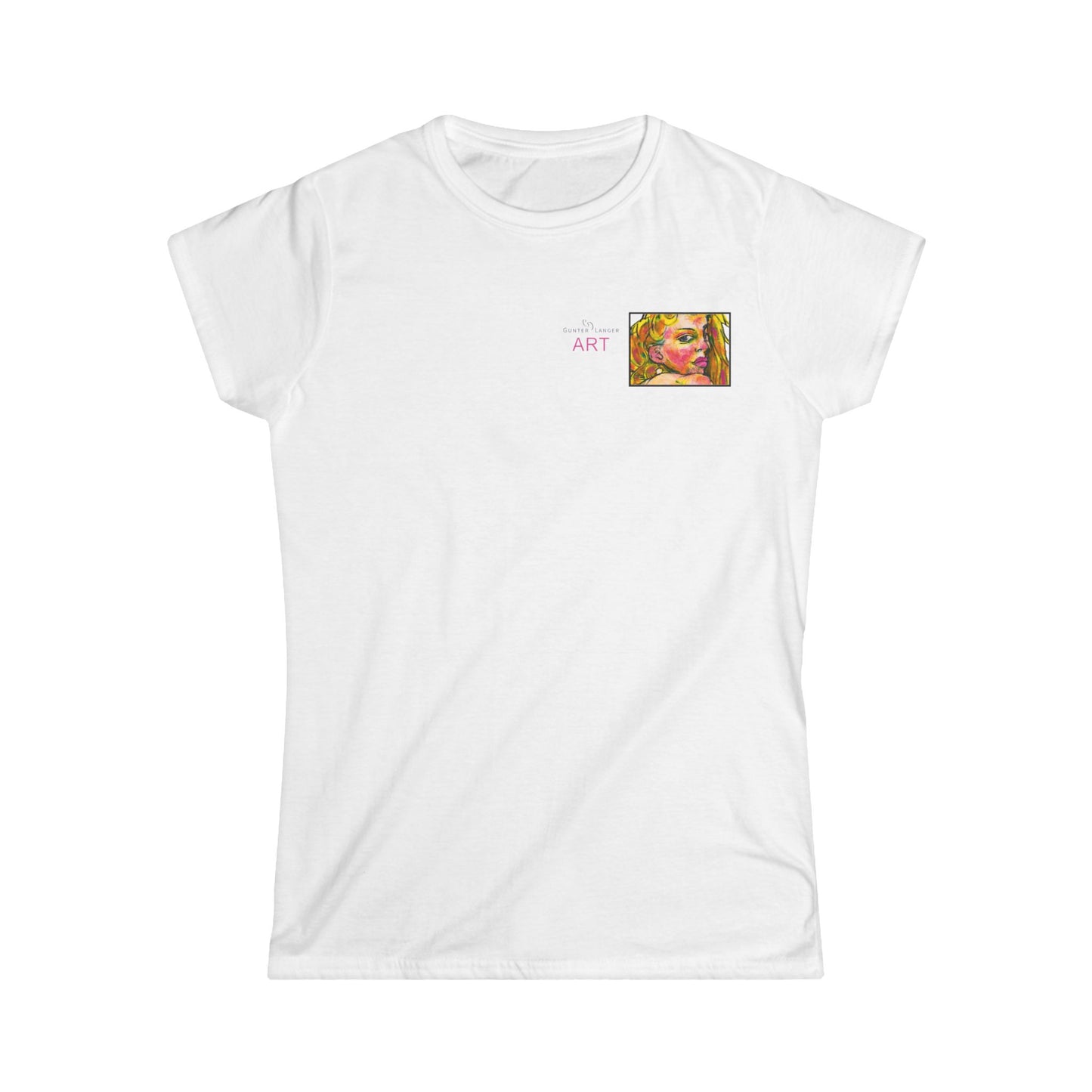 Women's Softstyle Tee - Motiv: Front, Romina, H 6 cm