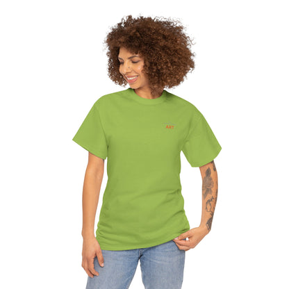Unisex Heavy Cotton Tee - Motiv: Front Logo & Rückseite Lina, Neck Label