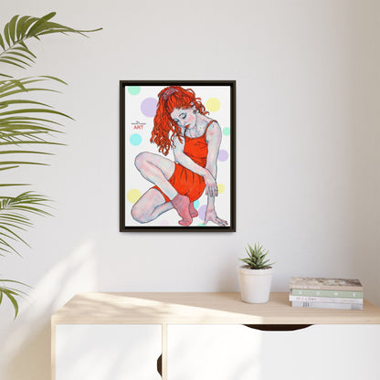 Matte Canvas, Framed (Multi-color) - Motiv:  Julia, Farbkreise, Format klein H 30,5 bis 76,2 cm