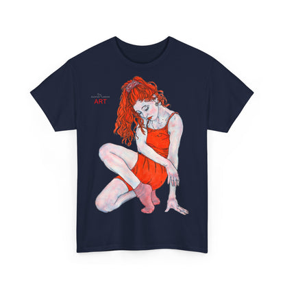 Unisex Heavy Cotton Tee - Motiv: Front Julia,  H 47 cm