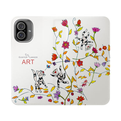 Flip Cases - Motiv: Drei Karierte Katzen auf weiß