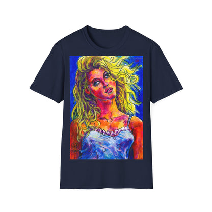 Unisex Softstyle T-Shirt - Motiv: Front Mascha, H 49cm sw, Neck Label