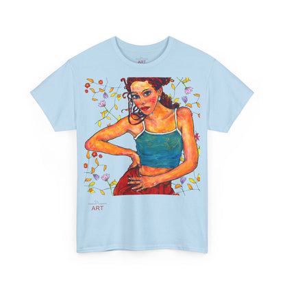 Unisex Heavy Cotton Tee - Motiv: Lea A02, Ranken, 40,45 cm, Neck Label